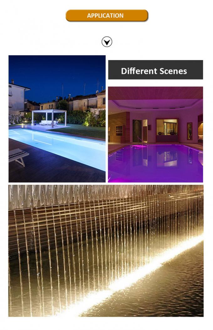 उच्च गुणवत्ता वाले आयत उज्ज्वल असममित बीम IP68 SS316L पानी के नीचे प्रकाश रैखिक दीवार वॉशर एलईडी स्विमिंग पूल प्रकाश 8