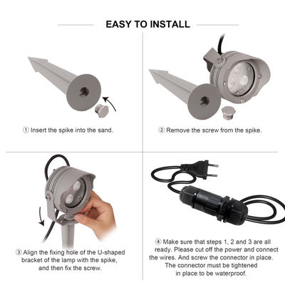 IP65 12V डीसी डिमिंग सजावटी एलईडी स्पॉटलाइट एल्यूमीनियम आउटडोर परिदृश्य दीपक