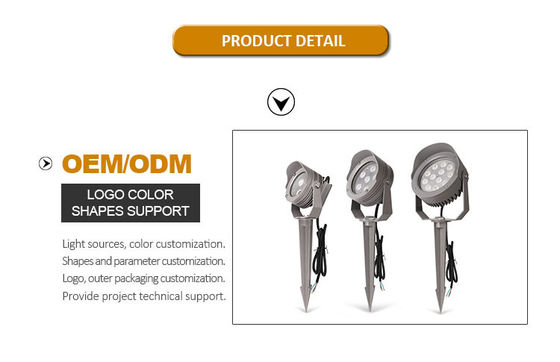 IP65 12V डीसी डिमिंग सजावटी एलईडी स्पॉटलाइट एल्यूमीनियम आउटडोर परिदृश्य दीपक