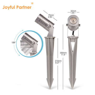 वाटरप्रूफ IP65 एल्यूमीनियम एलईडी गार्डन स्पॉट लाइट गर्म सफेद आउटडोर स्पिक लाइटिंग