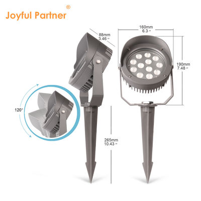 DMX512 रंगीन आउटडोर एलईडी पेड़ प्रकाश 12W 24W 36W IP65 आरजीबी स्पाइक लाइट्स