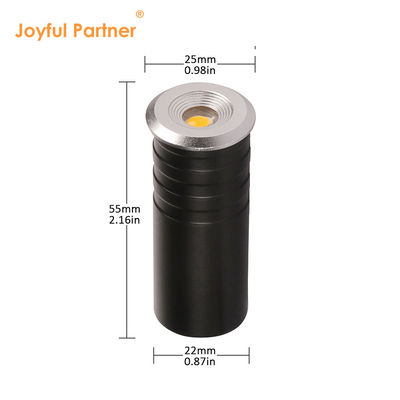 मिनी एलईडी स्टेप लाइट स्टेनलेस स्टील फ्रंट कवर 1W CREE XPE एलईडी एल्यूमीनियम बैक बॉक्स के साथ