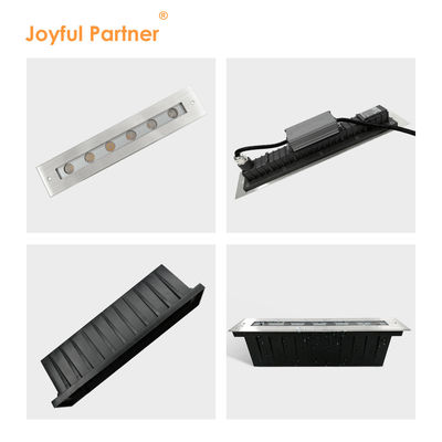 अंतर्निहित एलईडी भूमिगत प्रकाश 2700k - 6500k IP67 रैखिक दीवार धुलाई प्रकाश