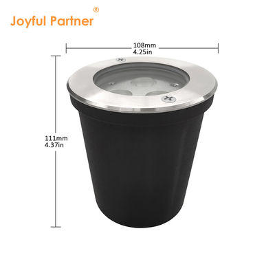 24VDC आउटडोर इनग्राउंड लाइट वाटरप्रूफ 6W 12W DIA160MM स्टेनलेस स्टील बॉडी फॉर प्रोजेक्ट