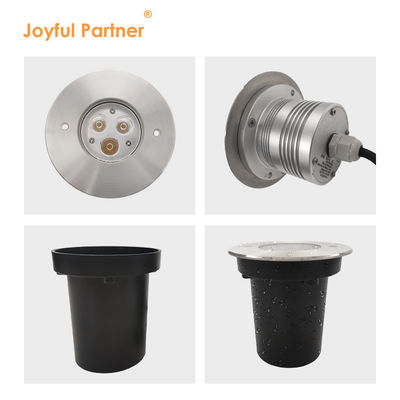 भूमिगत एलईडी पार्किंग लाइट 3W 6W 9W COB एलईडी गार्डन लाइट्स आउटडोर स्टेनलेस स्टील ट्रिम के साथ