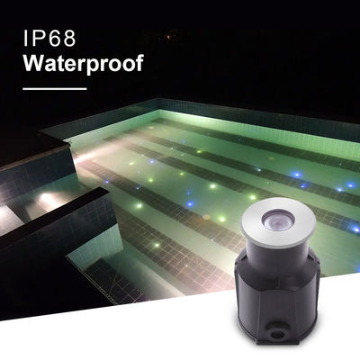 मिनी रिसेस्ड 1W 2W एलईडी भूमिगत पूल लाइट IP68 3000k 12V / 24V डीसी