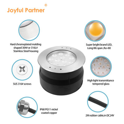 12W 24W आरजीबी आईपी68 अंडरवाटर लाइट रिसेस्ड एलईडी स्विमिंग पूल लैंप