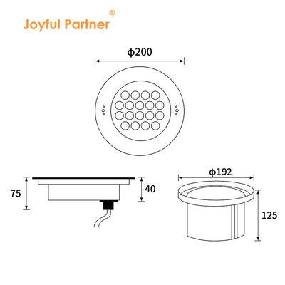 316 स्टेनलेस स्टील आरजीबीडब्ल्यू अंडरवाटर लाइट 4 इन 1 40W डीसी 24 वी एलईडी स्विमिंग पूल लाइट्स