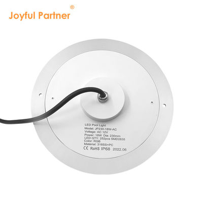 आरजीबी स्विमिंग पूल लाइट IP68 DC12V 18W 25W 35W एलईडी DIA230MM SMD2835 324pcs