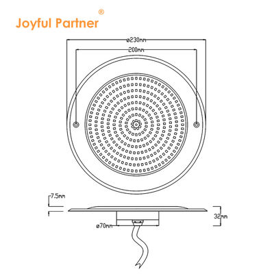 एलईडी PAR56 पूल प्रकाश दीवार घुड़सवार पानी के नीचे एलईडी स्विमिंग पूल रोशनी अल्ट्रा पतला प्रकार