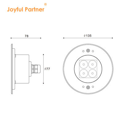 एलईडी स्विमिंग पूल अंडरवाटर लाइट 316 स्टेनलेस स्टील 2700K - 6500K सीईएम अनुमोदित