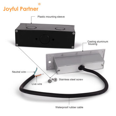 आयत 220V 5W एलईडी वॉल पैक रोशनी IP65 3000K आउटडोर फुटपाथ प्रकाश व्यवस्था