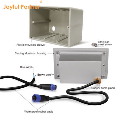 वर्ग IP65 एलईडी रिसेस्ड वॉल लाइट 12V 24V गर्म सफेद एलईडी सीढ़ी दीवार प्रकाश