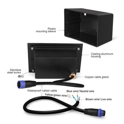 एसएमडी 6W एलईडी रिसेस्ड वॉल लाइट आईपी 65 दफन फर्श लैंप आउटडोर एलईडी कदम रोशनी