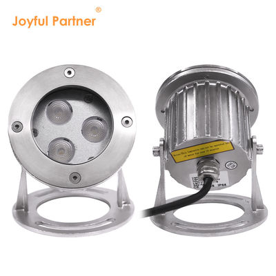 IP68 आरजीबी एलईडी अंडरवाटर स्पॉट लाइट स्टेनलेस स्टील 316L DC24v 3*2w एलईडी गर्म सफेद