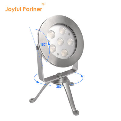 आरजीबीडब्ल्यू एलईडी अंडरवाटर स्पॉट लाइट स्टेनलेस स्टील 316 डीएमएक्स 512 कंट्रोल 12 वी 24 वोल्टेज मल्टी कलर चेंज