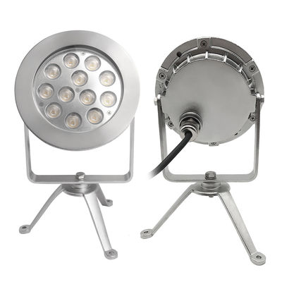 एलईडी अंडरवाटर स्पॉट लाइट IP68 12W 24W DMX कंट्रोल 316SS RGBW 12/24VDC टिकाऊ उद्यान/होटल पूल के लिए