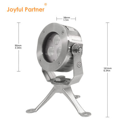 उच्च गुणवत्ता DC24V नियंत्रण 304 स्टेनलेस स्टील DMX512 RGBW IP68 12w एलईडी पानी के नीचे प्रकाश