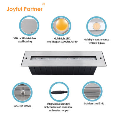 स्टेनलेस स्टील 316L अंडरवाटर लाइनर लाइट रिसेस्ड स्विमिंग पूल लाइट एलईडी