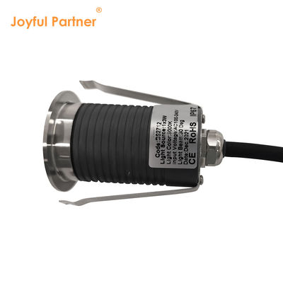 एलईडी भूमिगत लैंप स्टेनलेस स्टील 1W 2W एसी/डीसी 2700K-6000K DIA38MM फ्रोजन ग्लास के साथ