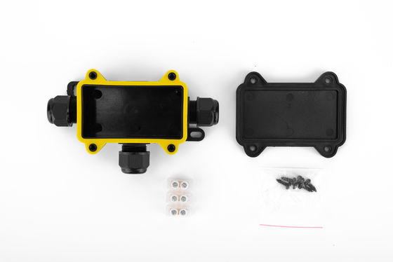 वाटरप्रूफ केबल कनेक्शन बॉक्स एच टाइप 3 वे प्लास्टिक काला रंग त्वरित टर्मिनल