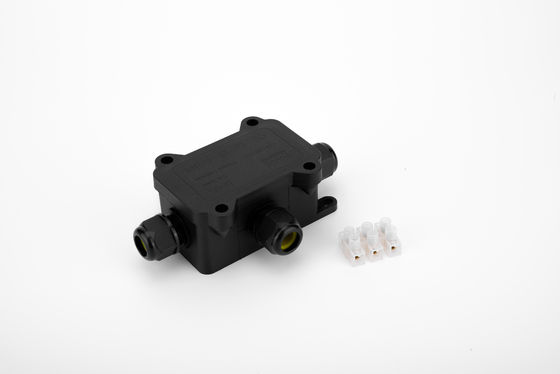 वाटरप्रूफ केबल कनेक्शन बॉक्स एच टाइप 3 वे प्लास्टिक काला रंग त्वरित टर्मिनल