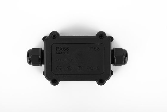 वाटरप्रूफ केबल कनेक्शन बॉक्स एच टाइप 3 वे प्लास्टिक काला रंग त्वरित टर्मिनल