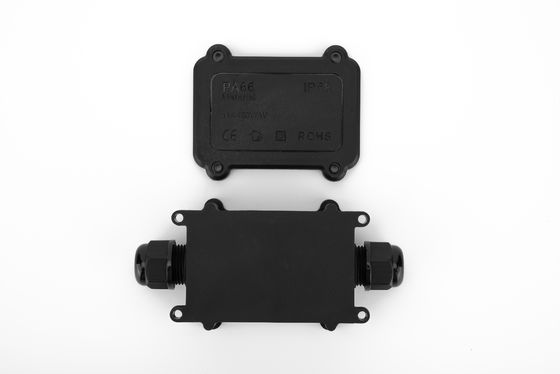 वाटरप्रूफ केबल कनेक्शन बॉक्स एच टाइप 3 वे प्लास्टिक काला रंग त्वरित टर्मिनल