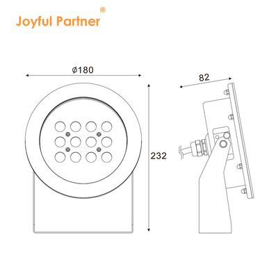 एलईडी अंडरवाटर स्पॉट लाइट सरफेस माउंट IP68 स्टेनलेस स्टील 24V 12VDC 3000K RGB