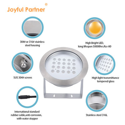 IP68 एलईडी अंडरवाटर स्पॉट लाइट 20W 40W 60W 80W DMX512 तालाब स्पॉट लाइट्स