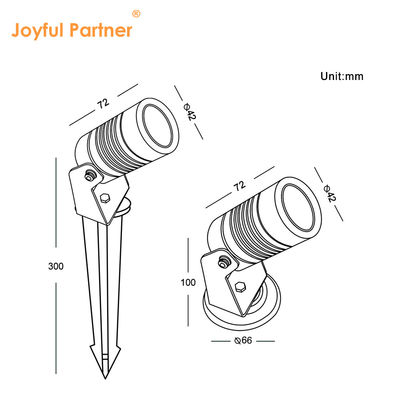 आधुनिक आउटडोर 6W COB एलईडी ग्राउंड गार्डन स्पॉट लैंप DC12V/DC24V लैंडस्केप स्पाइक लाइट