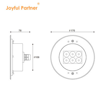 नई आगमन IP68 जलरोधक स्टेनलेस स्टील 316L पनडुब्बी पूल रोशनी 6W सफेद एलईडी अंडरवाटर लैंप