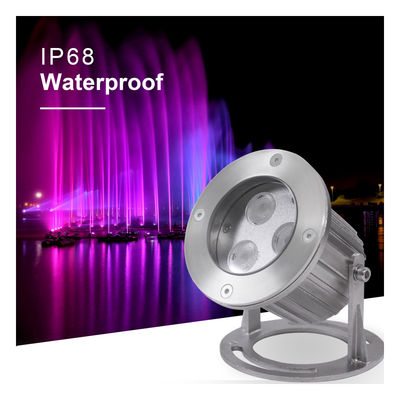 3W DC12V 24V RGB स्टेनलेस स्टील 316SS IP68 जलरोधक एलईडी पानी के नीचे रोशनी तालाब के लिए