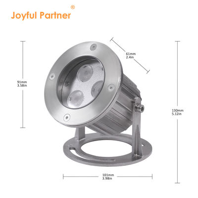 DC12V 24V 3x3W RGB 3in1 स्टेनलेस स्टील 316SS IP68 जलरोधक पनडुब्बी एलईडी रोशनी