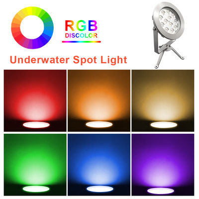 RGB एलईडी लाइट सबमर्सिबल लाइट्स 12x3W RGB 3in1 आउटडोर वाटरप्रूफ स्टेनलेस स्टील 304 MOQ के साथ