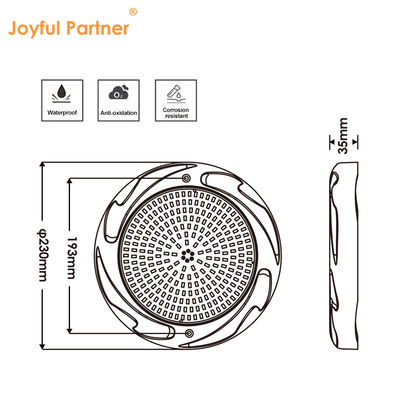 सतह पर घुड़सवार राल से भरा हुआ IP68 AC12V ABS+PC RGBW SMD 2835 पानी के नीचे स्विमिंग पूल प्रकाश व्यवस्था