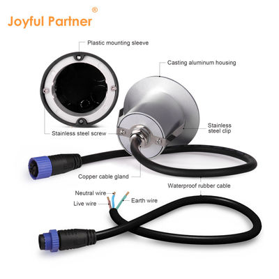 2W एलईडी रिसेस्ड लाइट DC24V स्टेप लाइट्स वार्म व्हाइट IP65 वाटरप्रूफ वॉल लाइट सीढ़ी प्लास्टिक माउंट के साथ