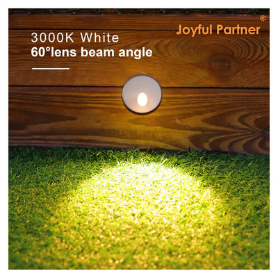 2W एलईडी रिसेस्ड लाइट DC24V स्टेप लाइट्स वार्म व्हाइट IP65 वाटरप्रूफ वॉल लाइट सीढ़ी प्लास्टिक माउंट के साथ