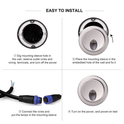 1W एल्यूमीनियम आवास आउटडोर दीवार एलईडी रोशनी हॉलवे एलईडी सीढ़ी कदम प्रकाश IP65 जलरोधक के साथ