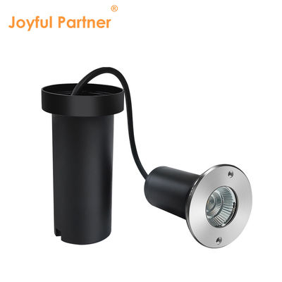 सीओबी इनग्राउंड रिसेस्ड लाइट्स 316SS 6W 12V-24V IP67 वाटरप्रूफ स्टेनलेस स्टील फ्रंट कवर