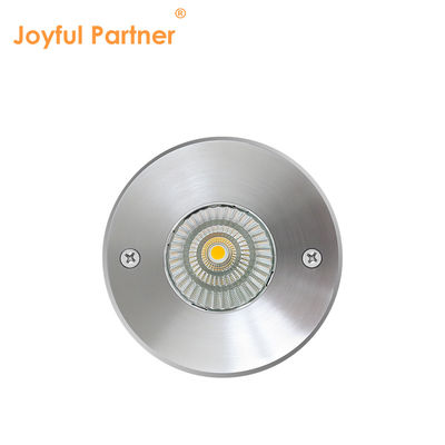 सीओबी इनग्राउंड रिसेस्ड लाइट्स 316SS 6W 12V-24V IP67 वाटरप्रूफ स्टेनलेस स्टील फ्रंट कवर