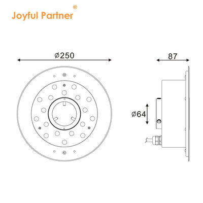 आनंददायक साथी 6W 9W 12W 18W 24V DMX नियंत्रण स्टेनलेस स्टील IP68 पानी के नीचे आरजीबी फव्वारा रोशनी