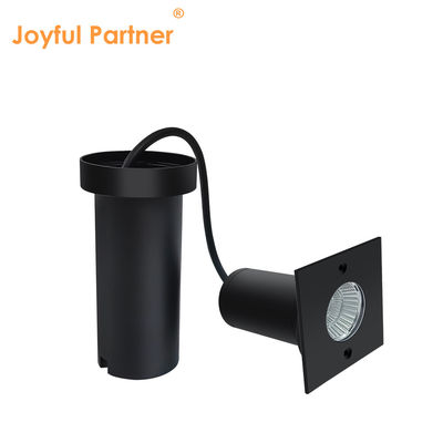 6W COB एलईडी 85mm*85mm ब्लैक एल्यूमीनियम हाउसिंग स्क्वायर आकार आउटडोर आँगन उद्यान के लिए भूमिगत दफन एलईडी रोशनी