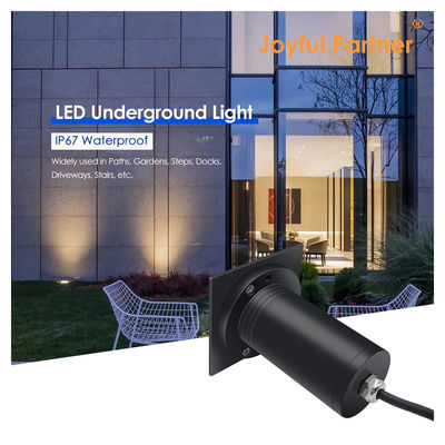 COB एलईडी 6W 12V/24V इनग्राउंड लाइट्स एंटी ग्लेयर IP67 वाटरप्रूफ आउटडोर स्क्वायर / गोल एल्यूमीनियम आवास