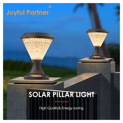 ऊर्जा संचालित स्तंभ प्रकाश 5W/3.7V पॉलीक्रिस्टलाइन स्लोअर पैनल Epistar DIA 200mm आरजीबी रिमोट कंट्रोल