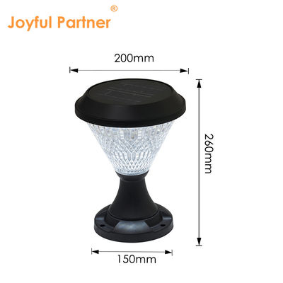 ऊर्जा संचालित स्तंभ प्रकाश 5W/3.7V पॉलीक्रिस्टलाइन स्लोअर पैनल Epistar DIA 200mm आरजीबी रिमोट कंट्रोल