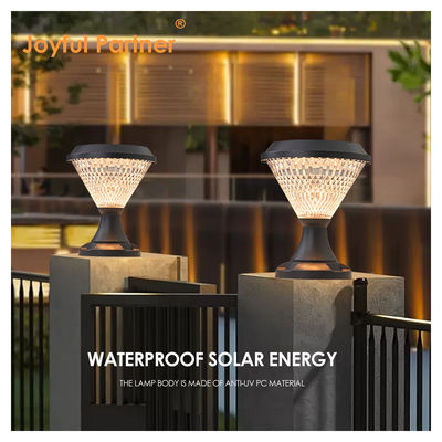 सौर बोलार्ड लाइट्स एबीएस सामग्री पॉलीक्रिस्टलाइन स्लोअर पैनल Epistar SMD DIA245mm IP65 एपीपी नियंत्रित जलरोधक