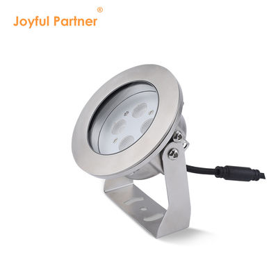 स्टेनलेस स्टील एलईडी पानी के नीचे प्रकाश IP68 DC12V 24W गर्म सफेद 3000K फव्वारे के लिए