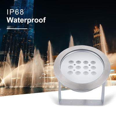 पानी के नीचे का दीपक पानी का फव्वारा IP68 RGB इंजीनियरिंग लाइटिंग DMX 512 DC 24v SS 316L