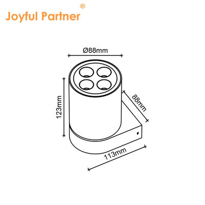 कारखाने कस्टम सतह घुड़सवार डाउनलाइट्स 4 * 2w एसएमडी एलईडी इनडोर आउटडोर आईपी 65 सिलेंडर चार छेद